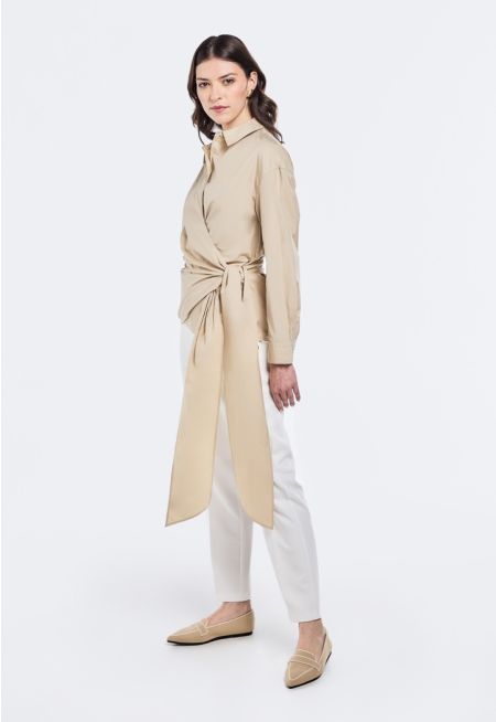 Gold Buttons Embellished Trousers