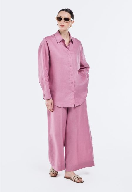 Wide Leg Linen Trousers