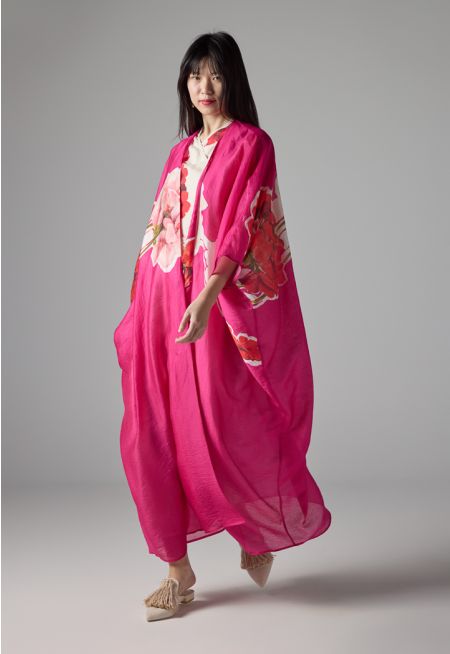 Floral Printed Oversize Abaya