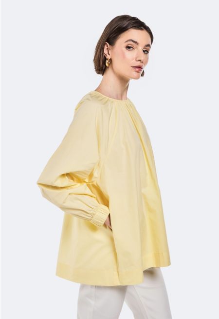 Solid Relaxed Fit Blouse