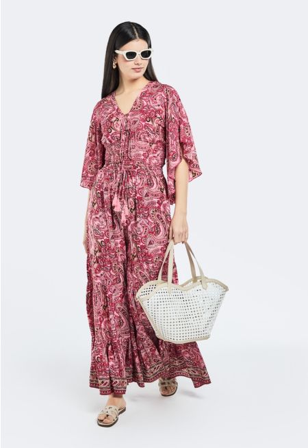 Paisley Print Palazzo Trousers
