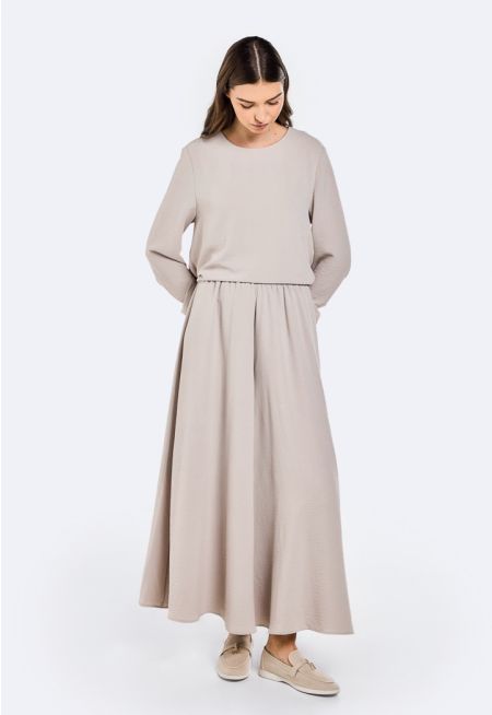 Crinkled Palazzo Trousers