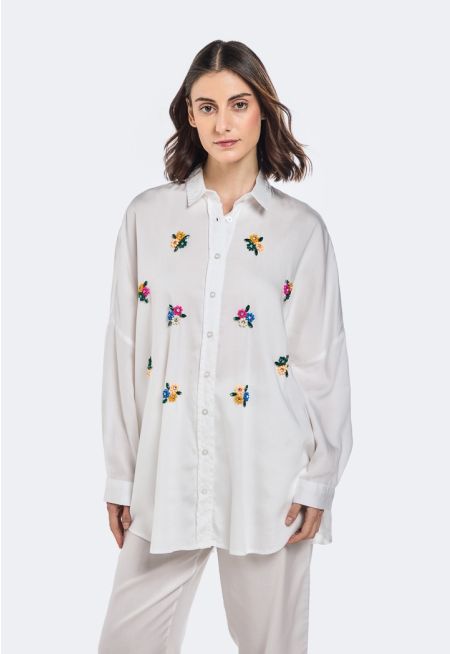 Beaded Floral Shirt