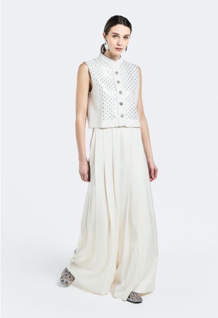 Pleated Palazzo Trousers