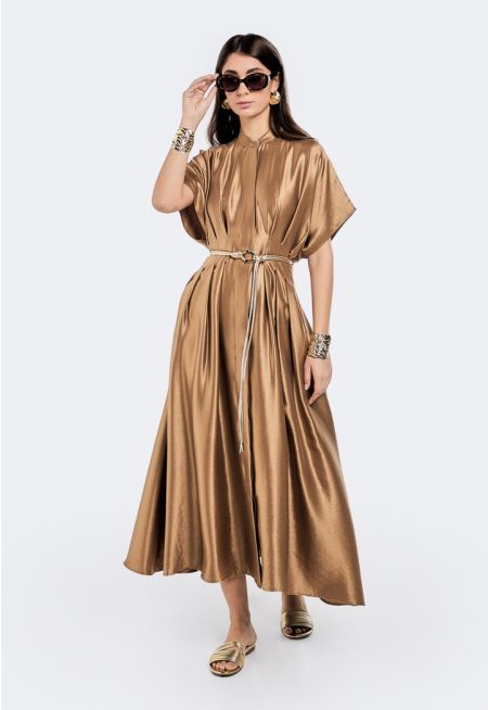 Gathered Pleated Waist Dress- Ramadan Style