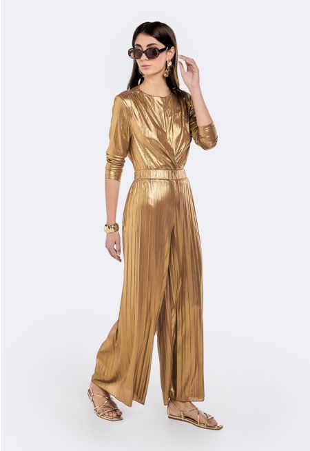 Metallic Pleated Trousers- Ramadan Style