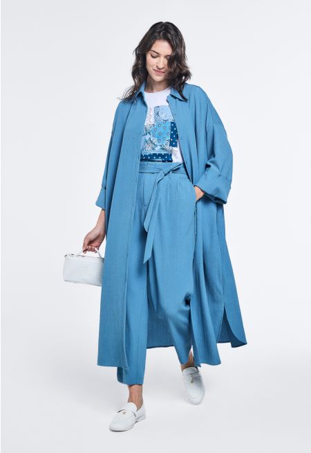 Textured Oversized Midi Abaya