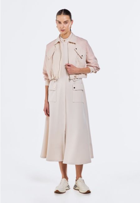 Zip-Up Sleeveless Dress