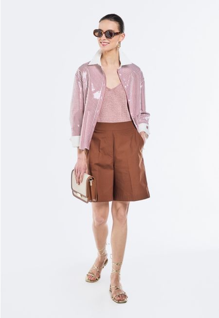 Solid Bermuda Shorts