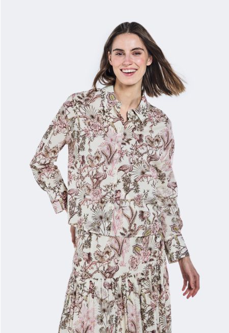 Floral Print Regular Fit Shirt