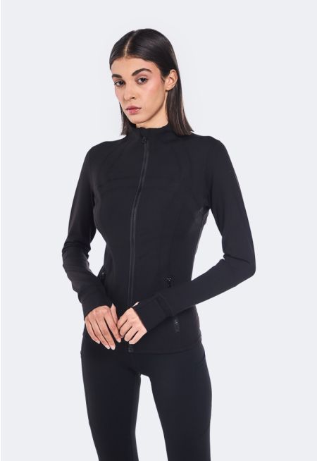 Zip Up Bodycon Track Jacket