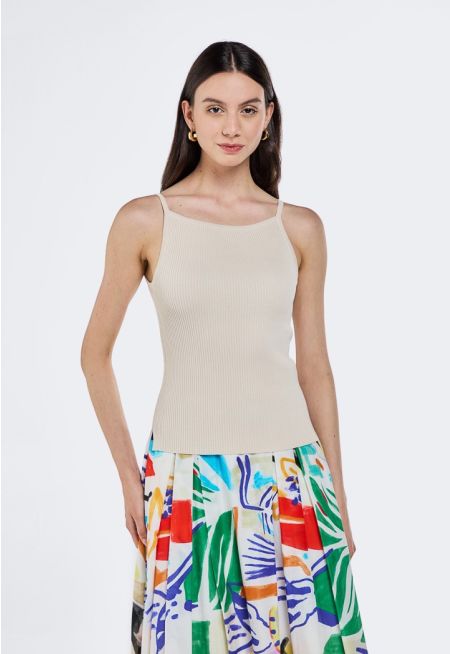 Knitted Ribbed Tank Top