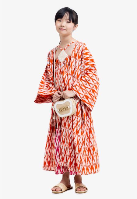 Strap Dolman Dress & Abaya Set