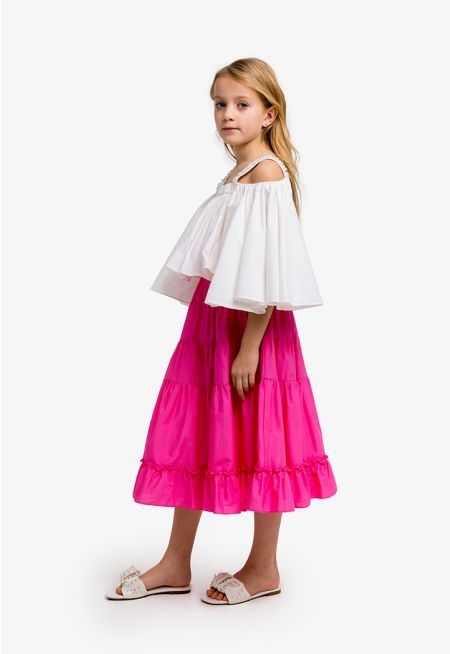 Sleeveless Top and Tiered Skirt Set