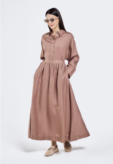Solid Flared Skirt