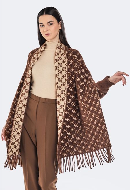 Winter Monogram Poncho
