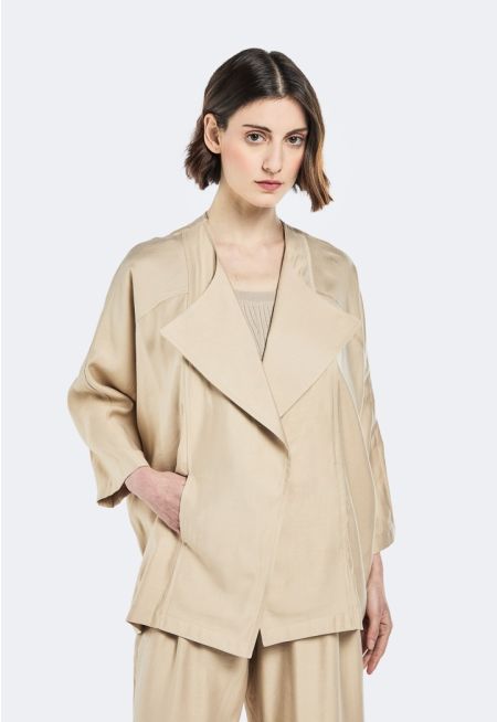 Solid Kimono Sleeves Jacket