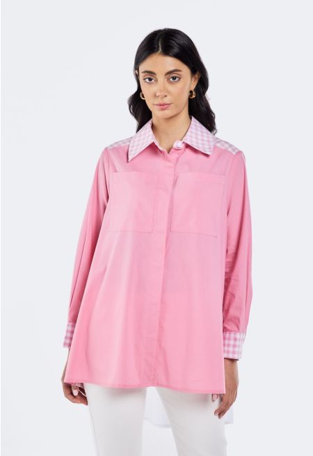 Checkered Details Shirt