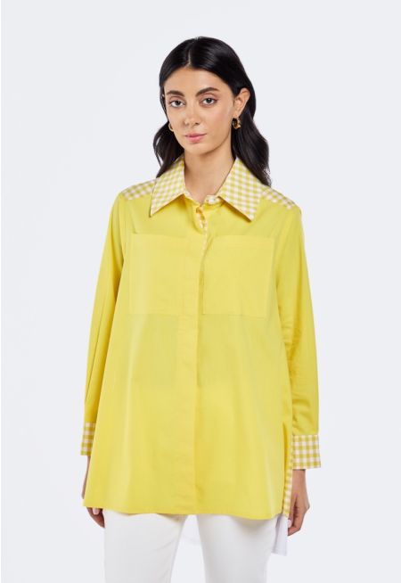 Checkered Details Shirt