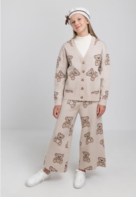 Teddy Bear Patterned Trousers