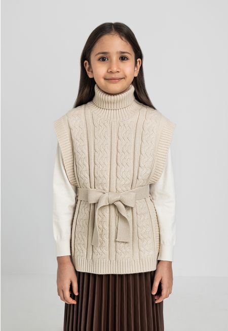 Solid Woven Sleeveless Vest