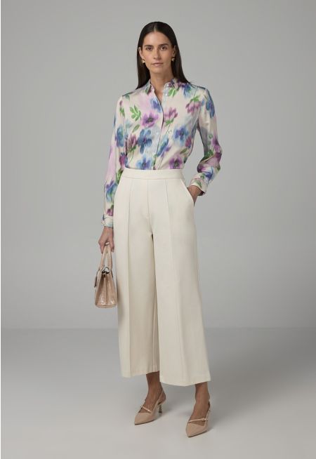 Basic Straight Wide Cut Trousers