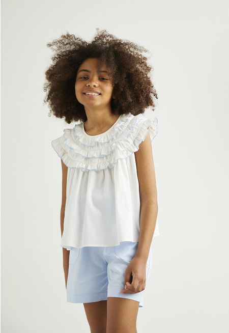 Ruffled Bodice Top