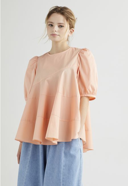 Flared Waist Blouse