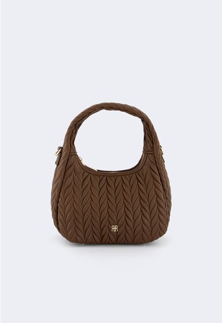 Solid Textured Handbag