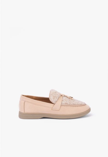 Shearling Embellished Loafers