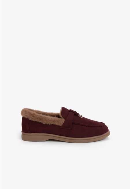 Faux Fur Lined Loafers