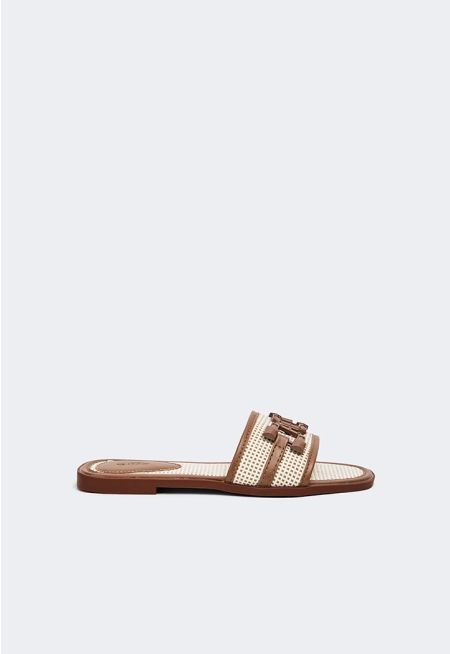 Iconic Faux Straw Flats