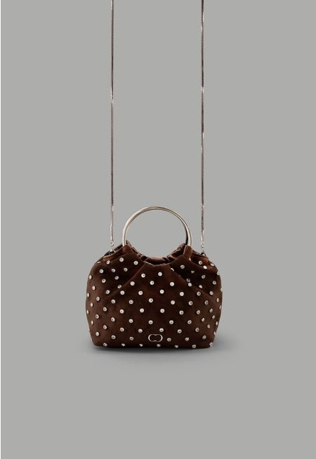 Crystal Embellished Hand Bag