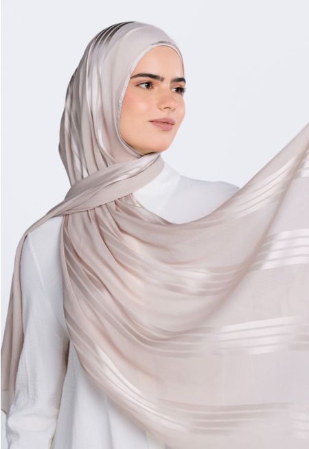 حجاب مخطط بارز الملمس
