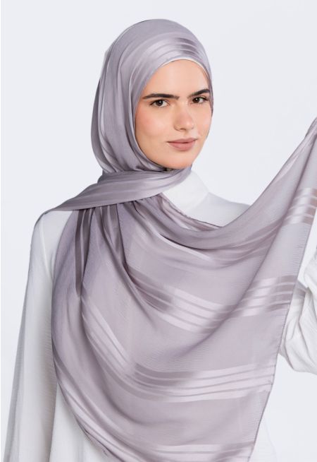 حجاب مخطط بارز الملمس