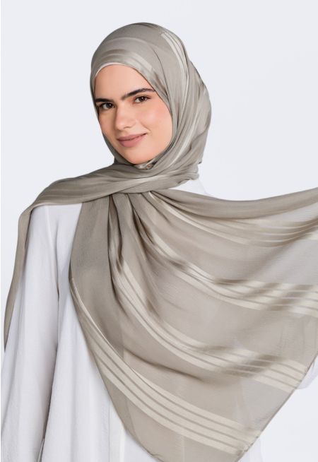 حجاب مخطط بارز الملمس