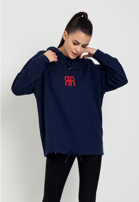 Knitted Drop Shoulder Hoodie 