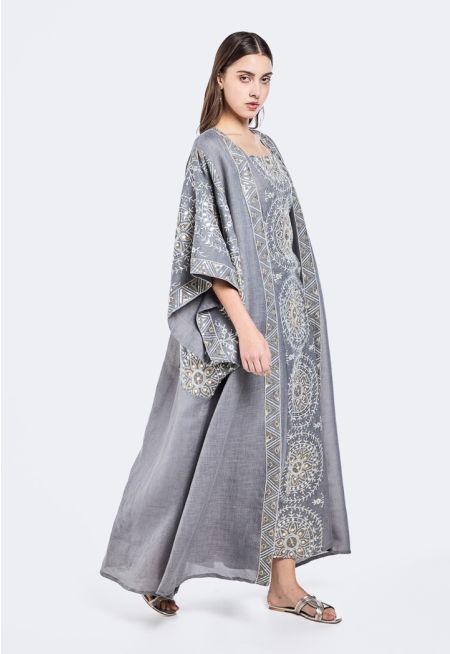 Abaya and Sleeveless Dress Set (2PCS)-Ramadan Style