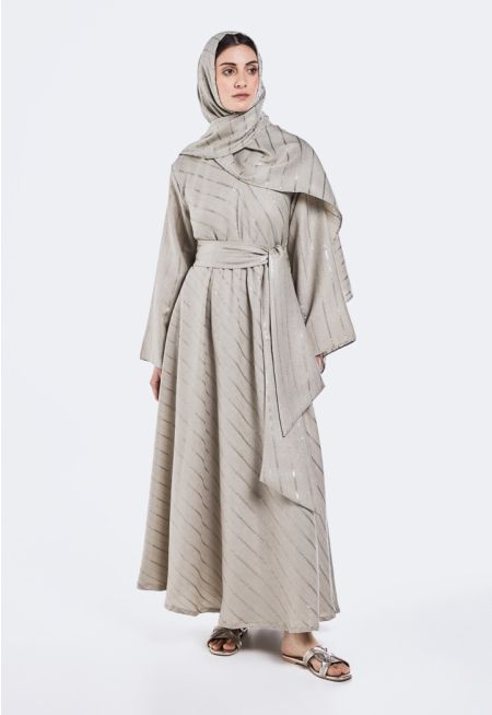 Sequins Embellished Flared Dress- Ramadan Style
