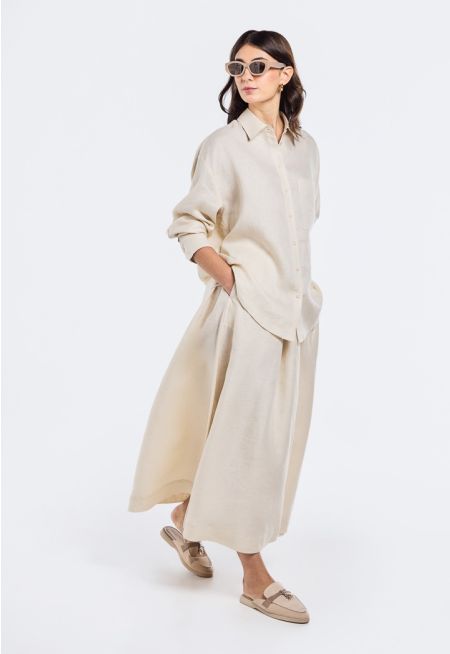 Solid Flared Skirt