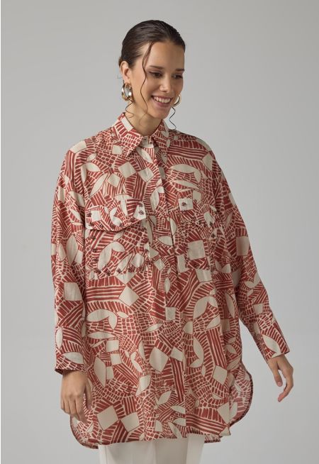Floral Printed Long Sleeve Shirt