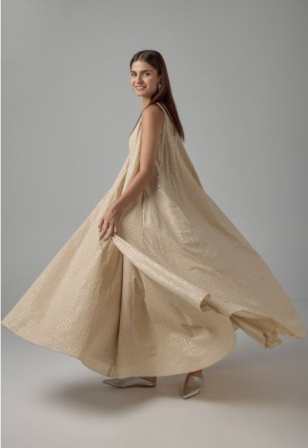 Sequin Embellished Belted Maxi Dress - Ramadan Style
