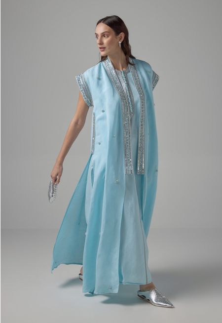 Cap Sleeves Sequin Maxi Abaya - Ramadan Style