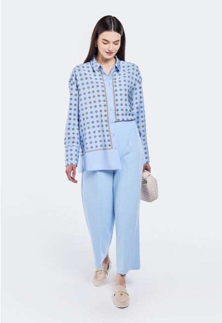 Solid Straight Cut Trousers