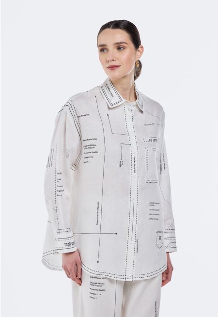Drop Shoulder Printed Shirt