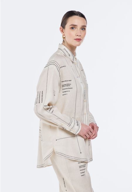 Drop Shoulder Printed Shirt