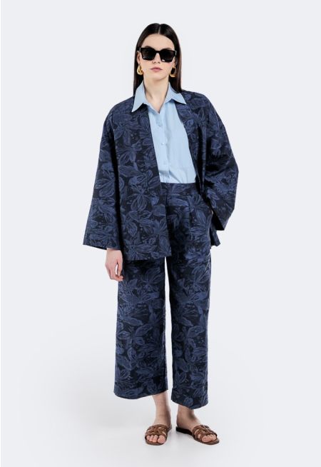 Floral Jacquard Trousers