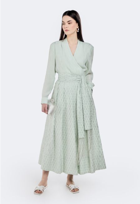 Dobby Textured Lurex Skirt- Ramadan Style