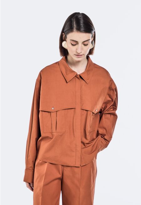 Solid Drop Shoulder Shirt