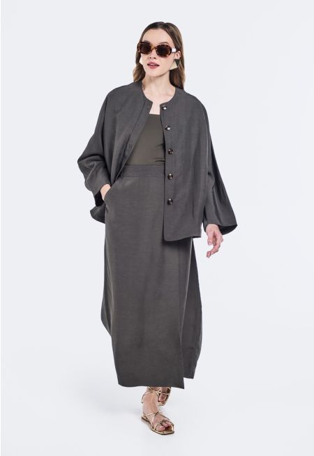 Solid Wrap Palazzo Trousers